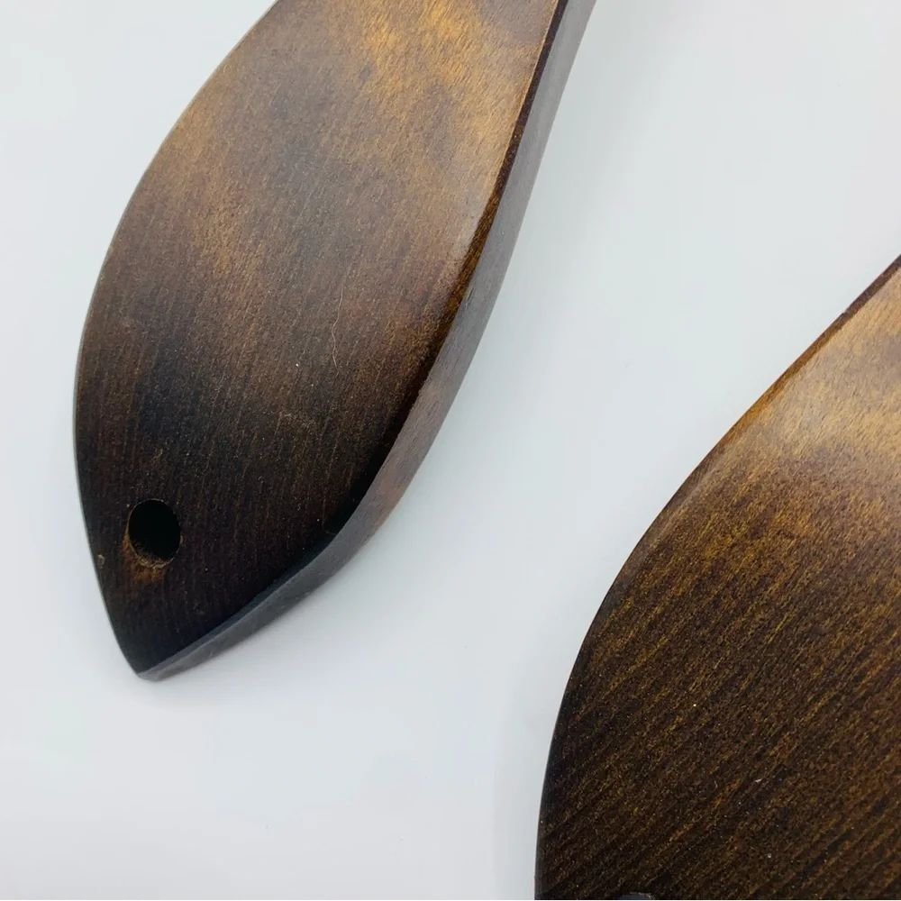 Vintage Mid-Century Wooden Wall Art – 18” Large Fork & Spatula Set